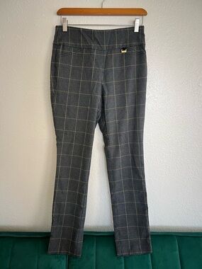 Anne Klein Gray Plaid Ankle Pants
